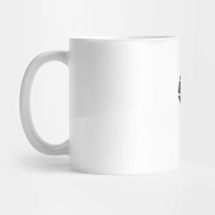 Devils horns skelleton hand in black Mug